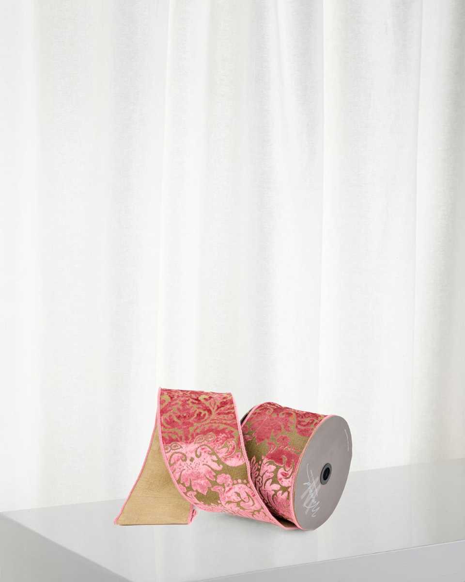 Scrollwork Jacquard Ribbon, 4"W x 10 Yards